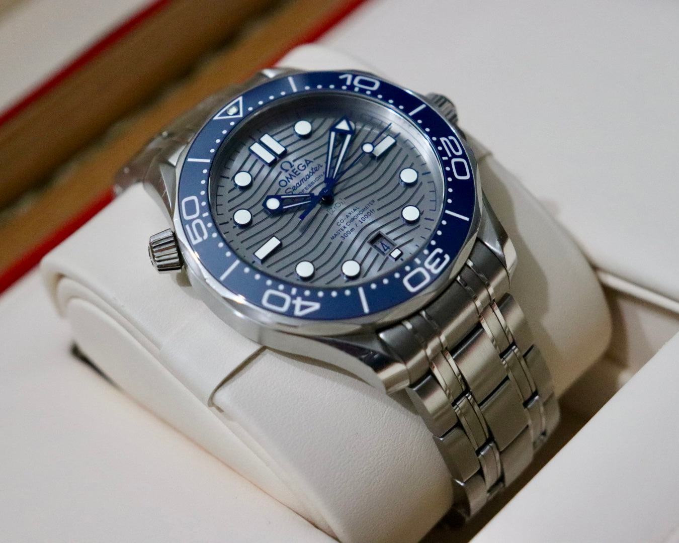 Seamaster Diver 300m 42mm Blue Grey Co Axial METAS Automatic Ceramic