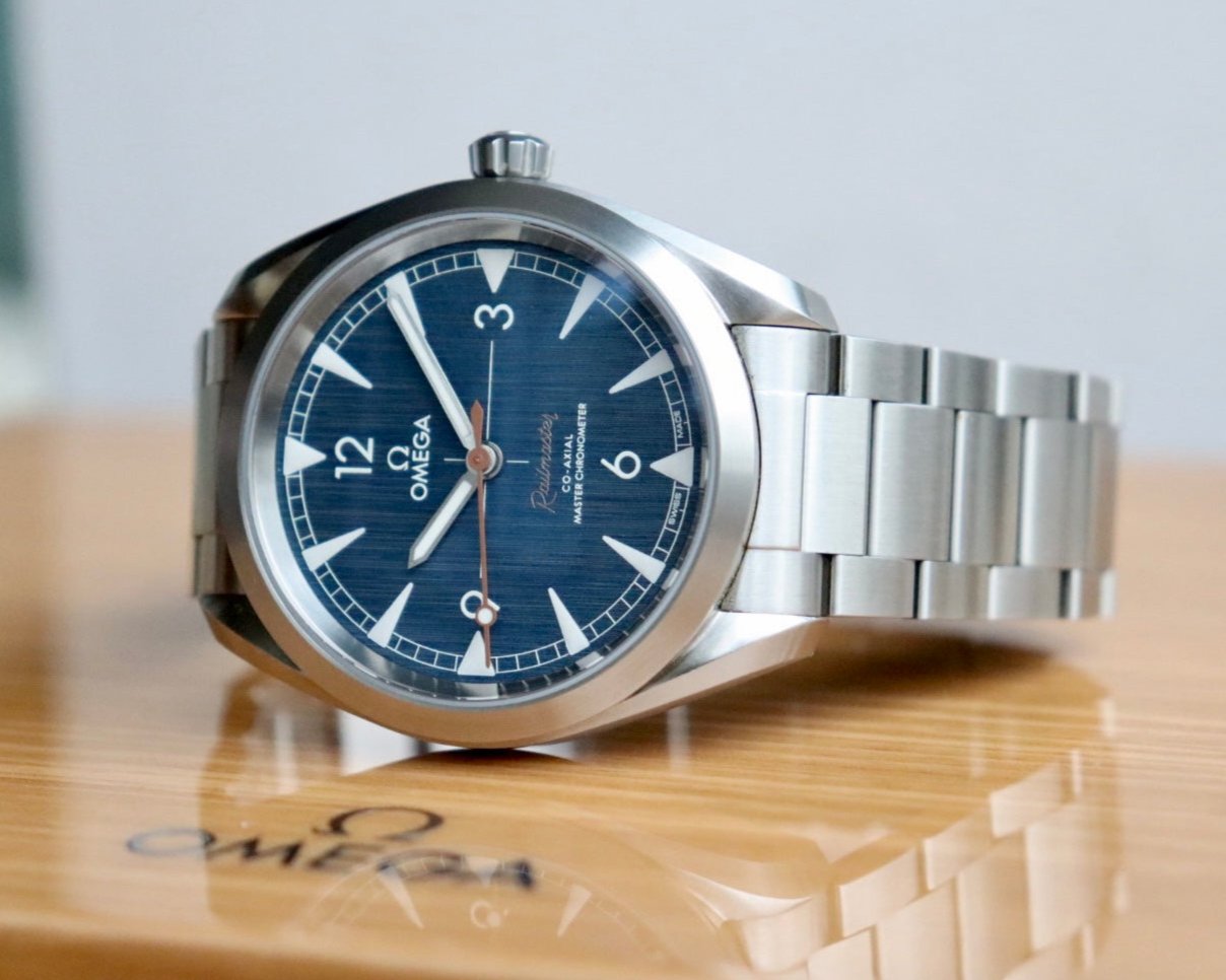 Blue Frame Metas Railmaster Seamaster 40mm | Blue Denim, Co-Axial METAS Automatic ...