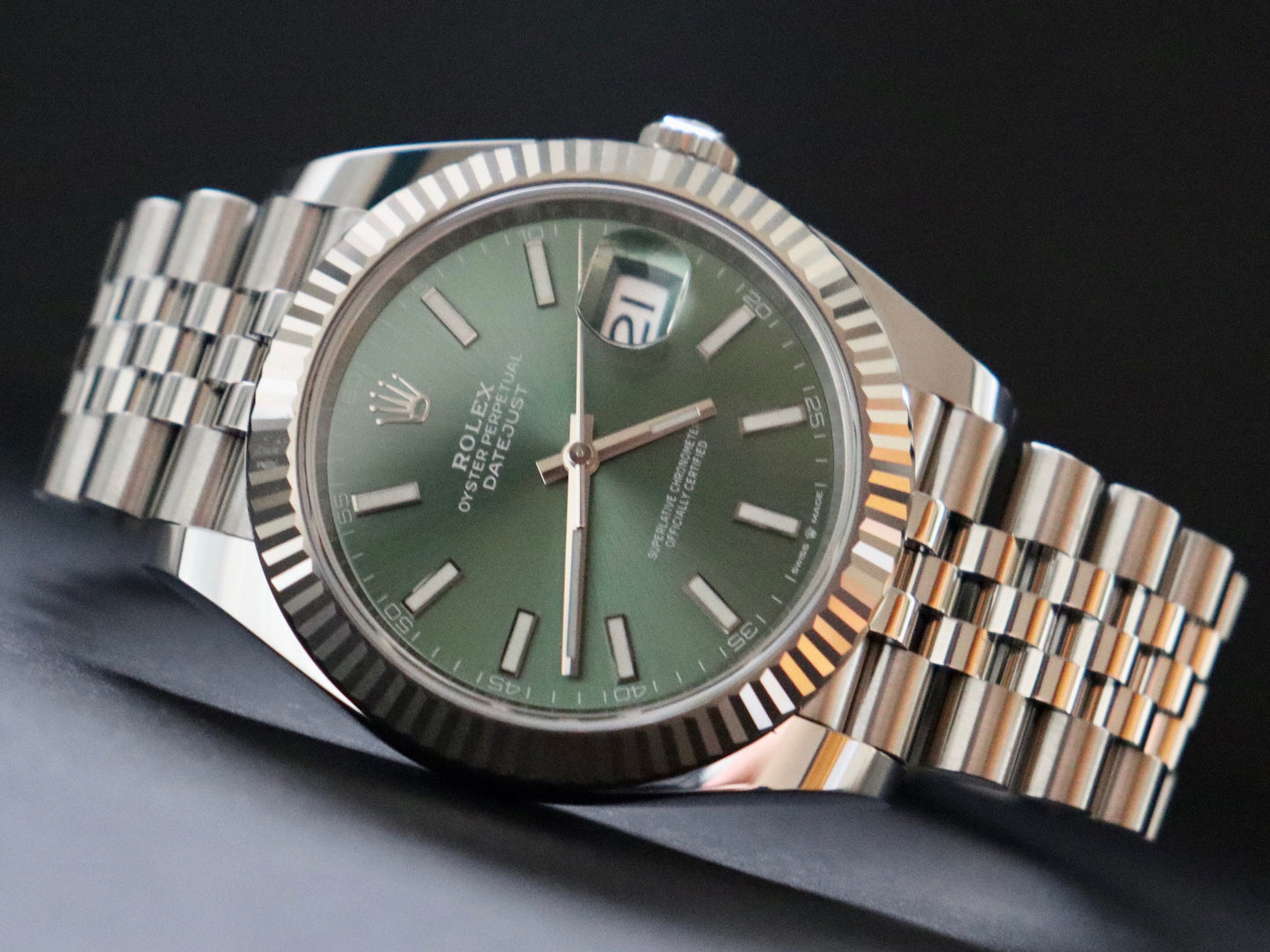 Datejust Mint Green 41mm | March 2023, Brand New, Jubilee, Fluted