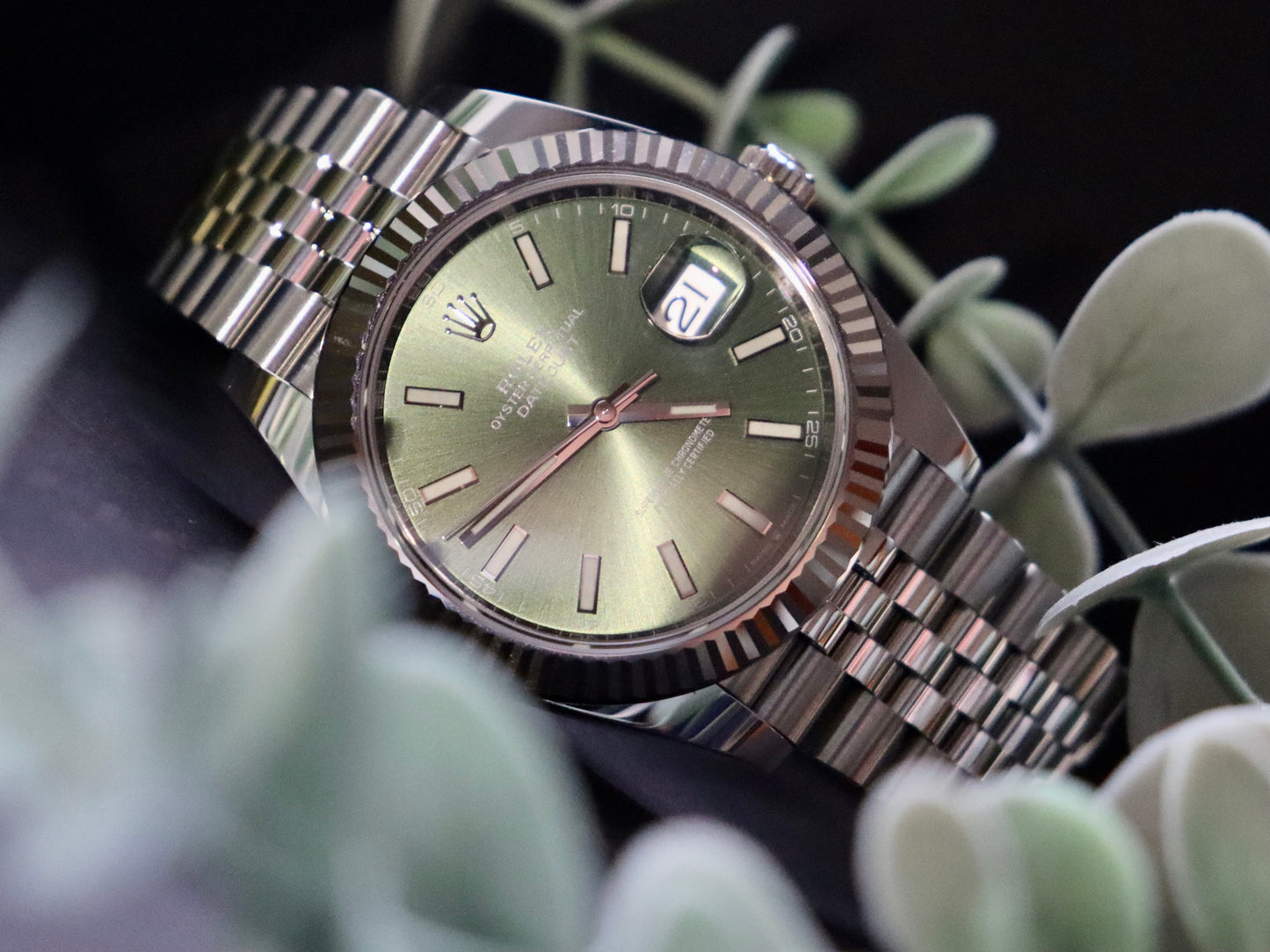 Datejust Mint Green 41mm | March 2023, Brand New, Jubilee, Fluted