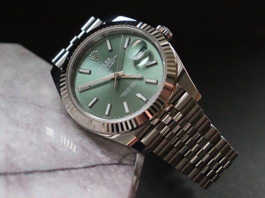 Datejust Mint Green 41mm | March 2023, Brand New, Jubilee, Fluted