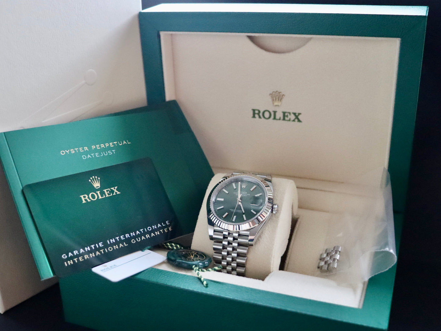 Datejust Mint Green 41mm | March 2023, Brand New, Jubilee, Fluted